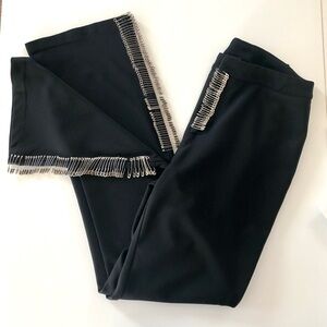 Custom punk pant safety pin pants, 80s punk, black poly safety pin pant size Jr9